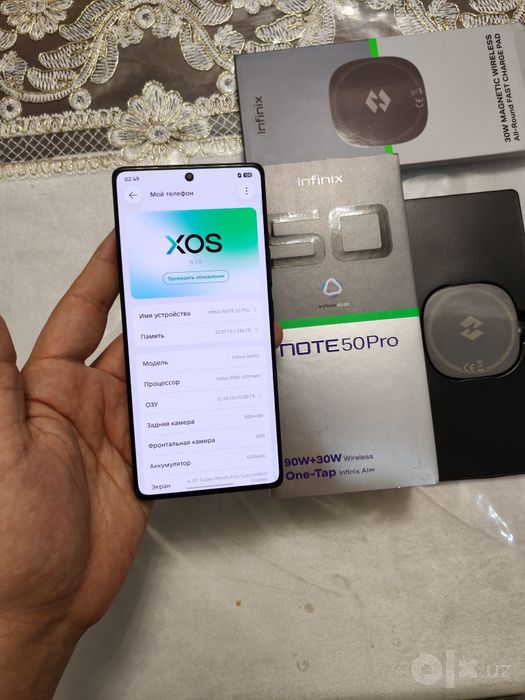 Infinix Note 50 Pro 24/256GB Black Igravoy 2025 karobka Holati Ideal