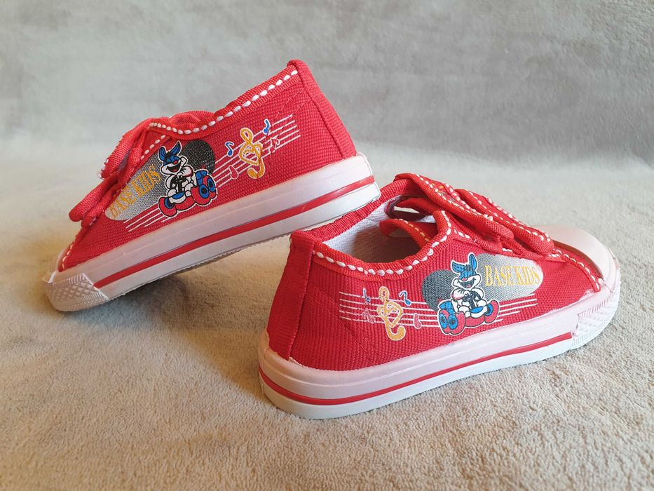 Tenisi rosii cu scai, noi, copii, papuci gradi marimi 28, 29, 30
