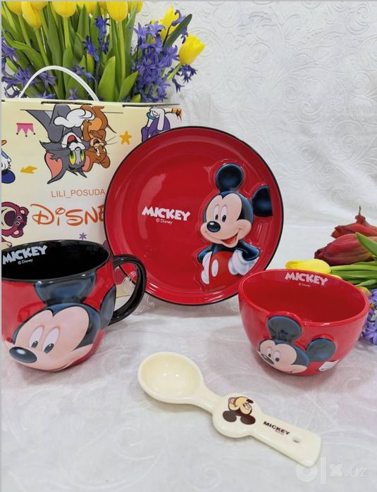 Керамический Набор Детской Столовой Посуды Disney