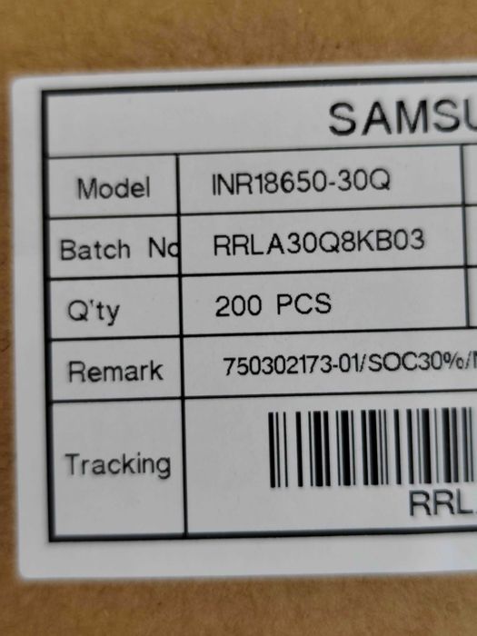 Celule 18650 INR Samsung 30q 3.000mah, 15A cu factura si garantie