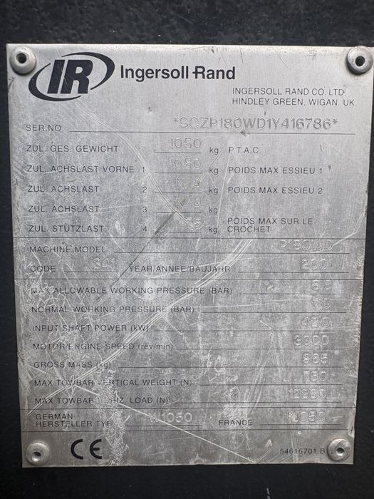 Ingersoll Motocompresor P180