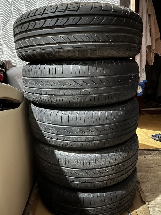 Продам 5 покрышек с дисками 185/65R15 Лето