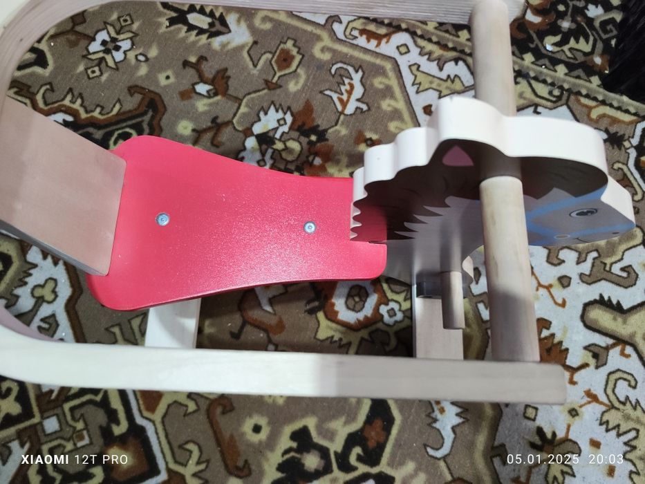 Дървен люлещ се стол конче люлка кон 72x28x50см.