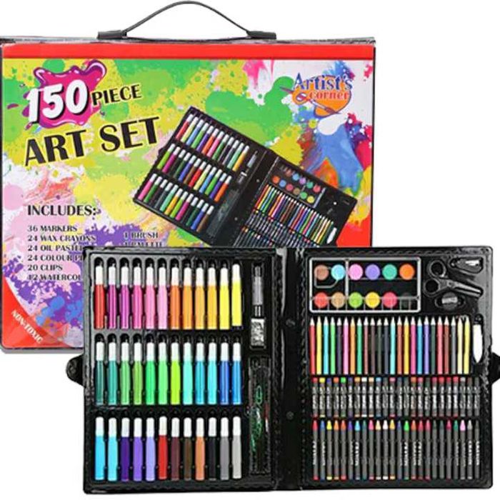 Комплект за рисуване, оцветяване и създаване PaintingSet от 150 части