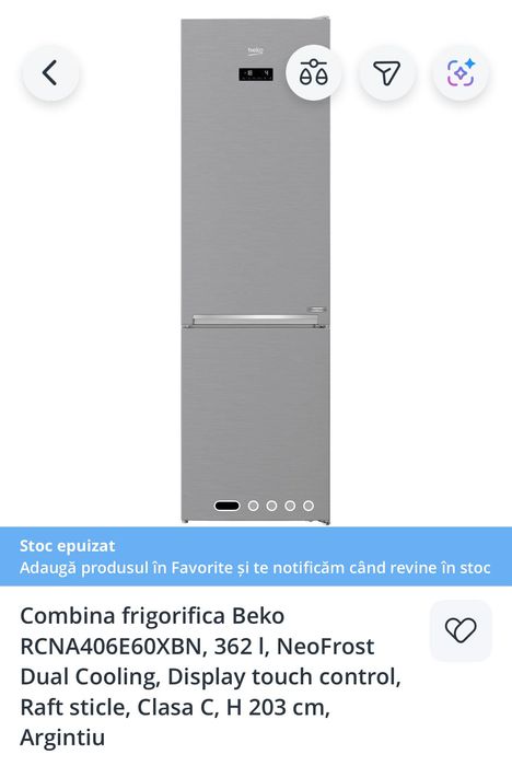 Rafturi interior si sertare combina frigorifica Beko