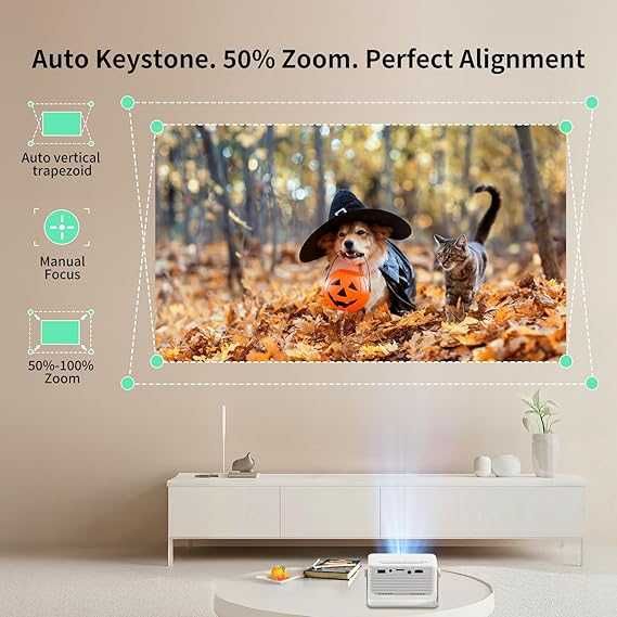 Video Proiector Yoton Y3 Mini 2026, proiector portabil cu Auto Keystone, Garantie