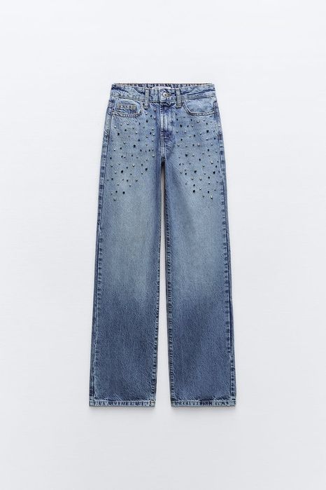 Blugi cu cristale Zara Denim