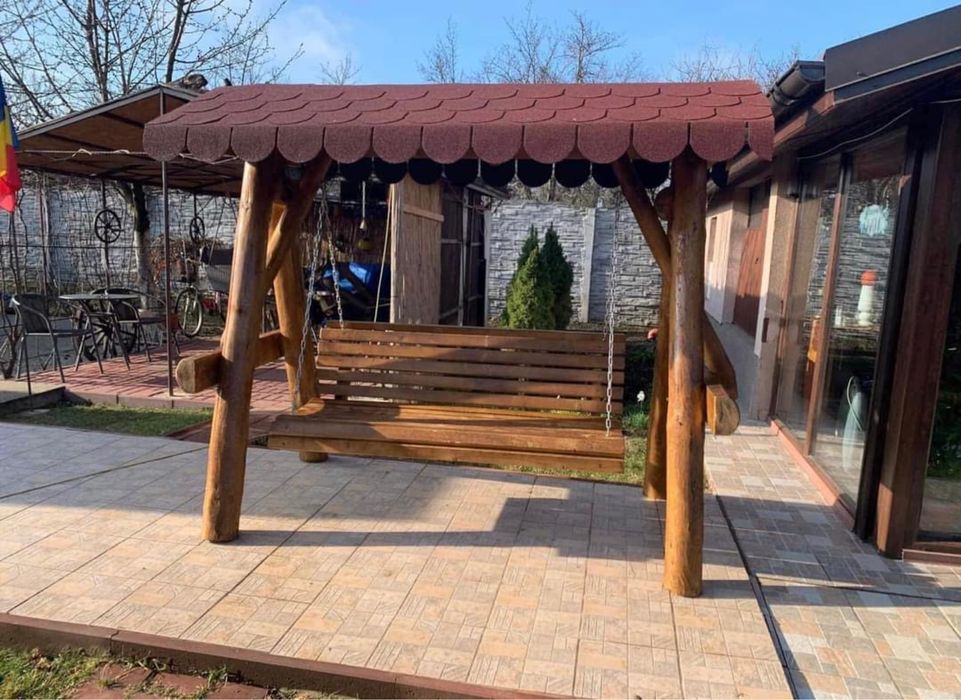 Leagan rustic din lemn / balansoar lemn