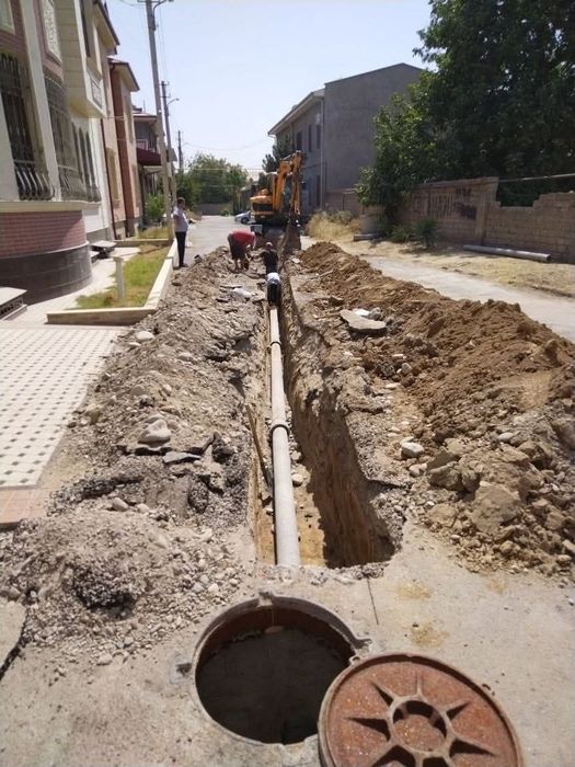Канализация, Водопровод, выгребных яма и септик, траншея, Подкоп