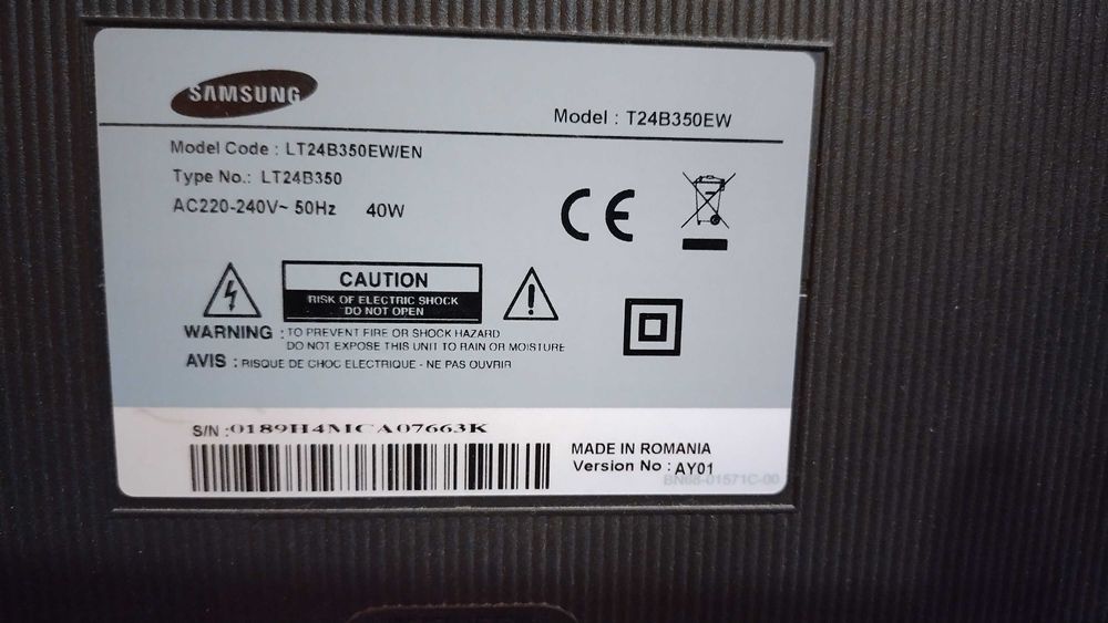 Monitor TV Samsung 24" SyncMaster T24B350EW