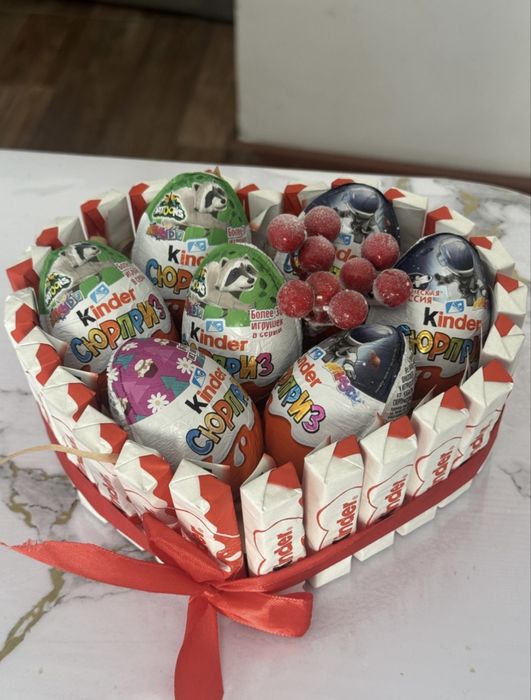 Киндер бокс сердечка сладкий бокс