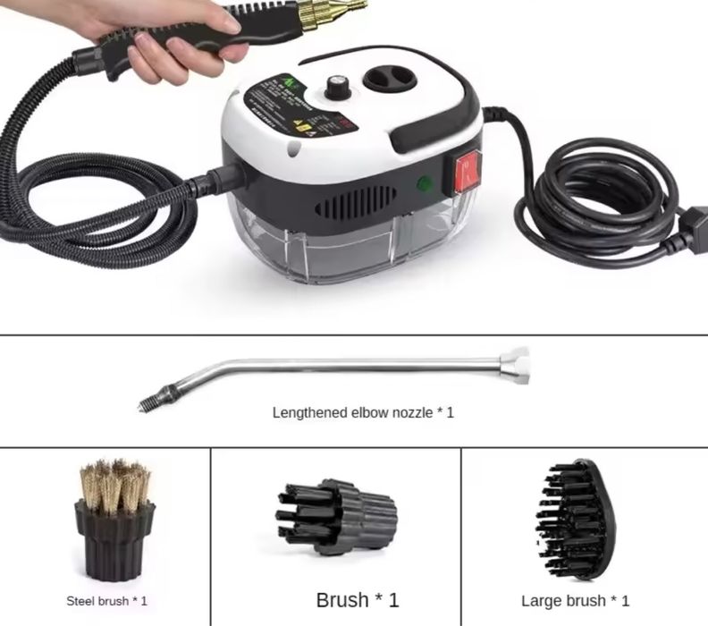 Парочистачка 2500W 3 BAR до 105 градуса на Парата с 4 бр. Накрайници