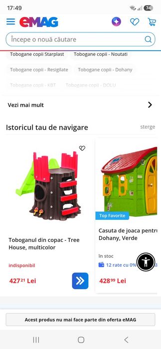 Tobogan copii si casuta