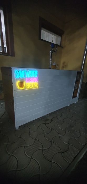 Cort evenimente 4x8, vitrina frig,dozator bere si prosecco,mese,banci