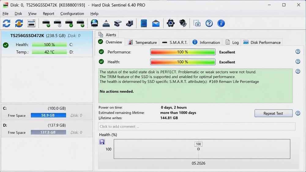 SSD Transcend 256GB SATA3, NOU, fabricatie 2026, clasa industriala