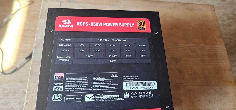 sursa pc Redragon RGPS-850W 80 PLUS Bronze