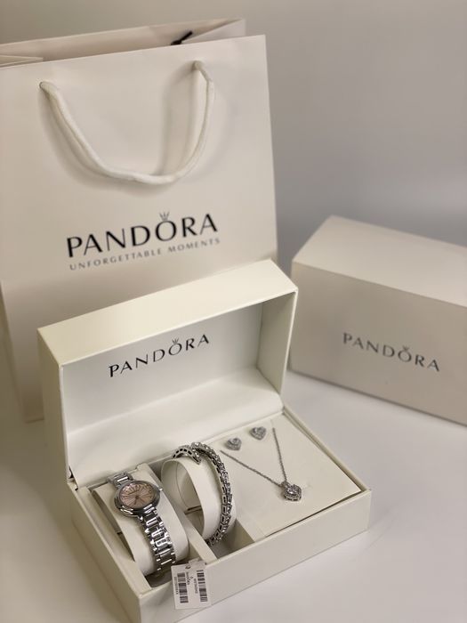 Pandora, Набор для девушек, Комплекты, Часы+Браслет, Подарки девушке
