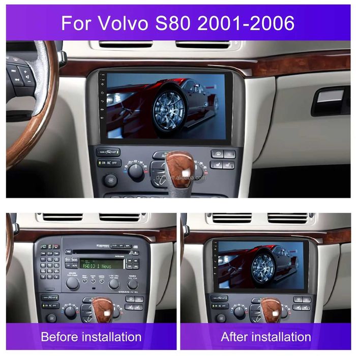 Мултимедия с Android за Volvo S80 навигация плеър Волво S80 двоен дин