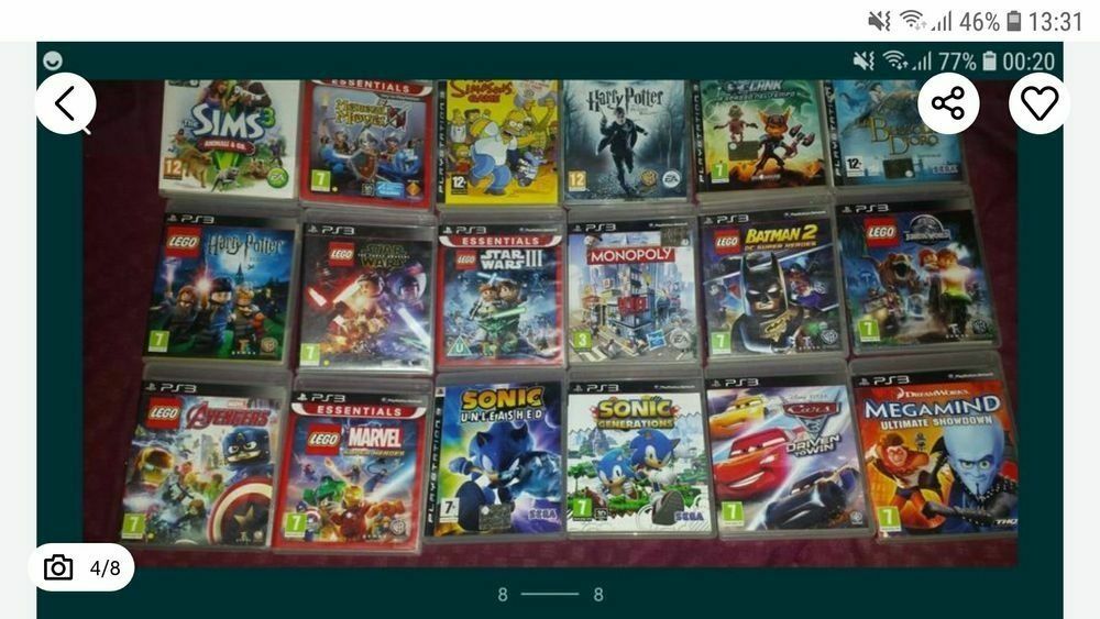 Vand colectie jocuri PS3 cu 30 ron bucata sau toate la 4999 ron