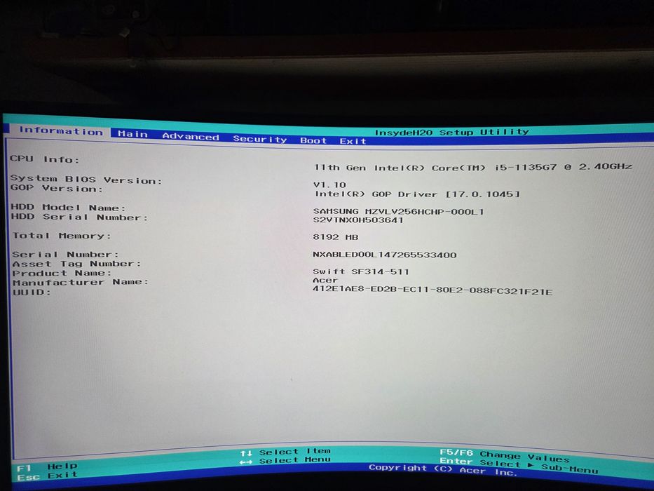 I5 1135G7 8GB DDR4 SSD 240