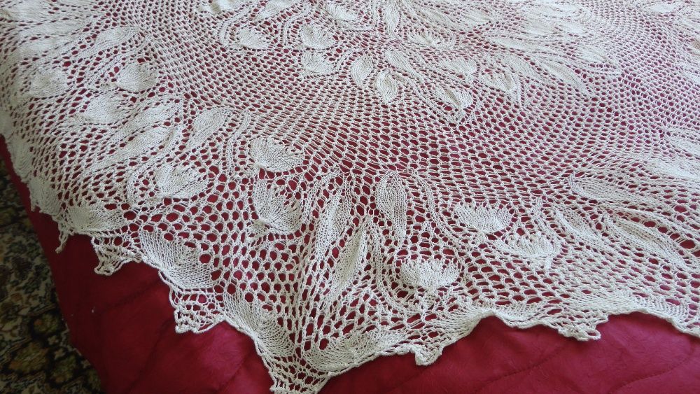 Покривка плетена, ръчна изработка, чисто нова