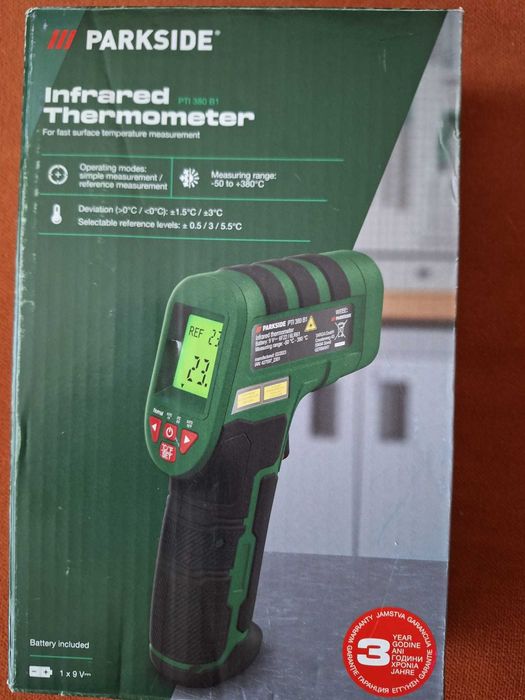 Termometru digital cu laser  si infraroșu model PTI 380 B1 Parkside