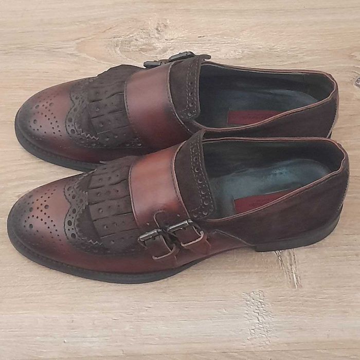 Giovane Gentile Monk Shoes / 41р / Туфли Оксфорды Броги  Монки