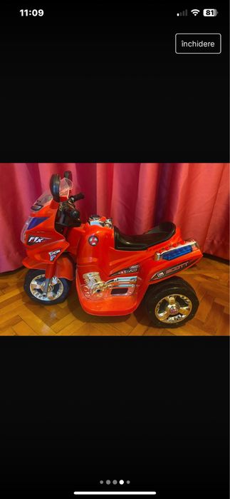 Moticicleta electrica Electri Ride Rosu 3+,state buna