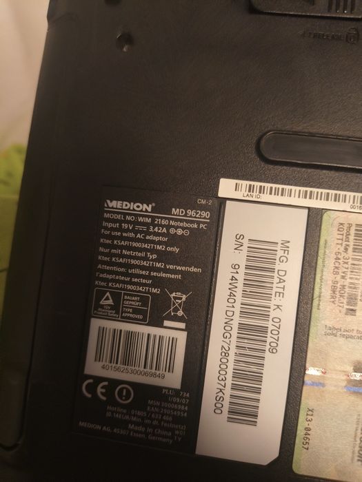 Laptop medion Md96290