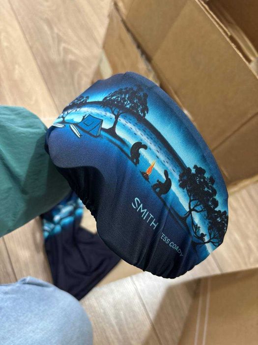 Горнолыжная маска Smith Squad low bridge + линза pro Photochromic blue