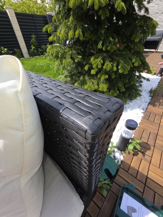 Set mobilier grădină/terasă- 6 piese – colțar modular + măsuță, stare foarte bună