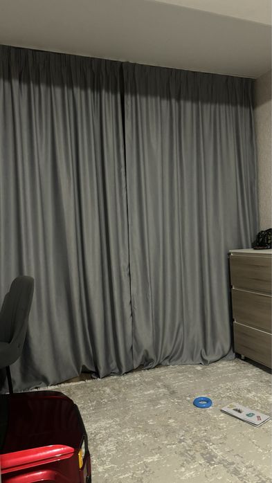 Блэкаут шторы в сером цвете