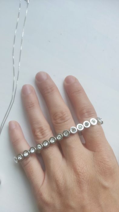 Комплект бижута цвят сребрист