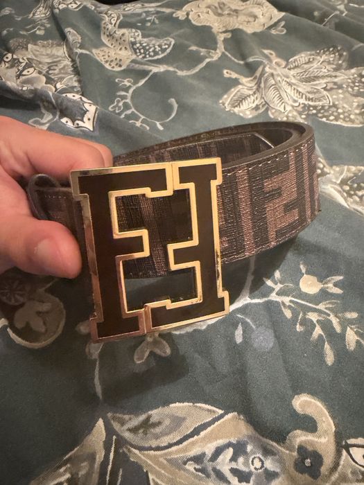 Fendi колан кафяв златна катарама