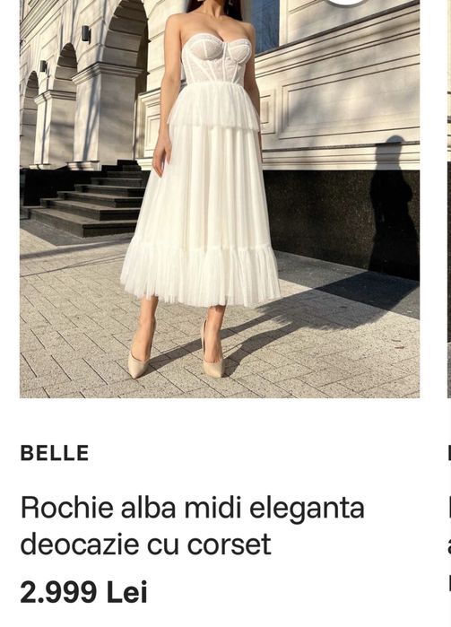 Rochie Lariette XS mireasa/cununie/ocazie