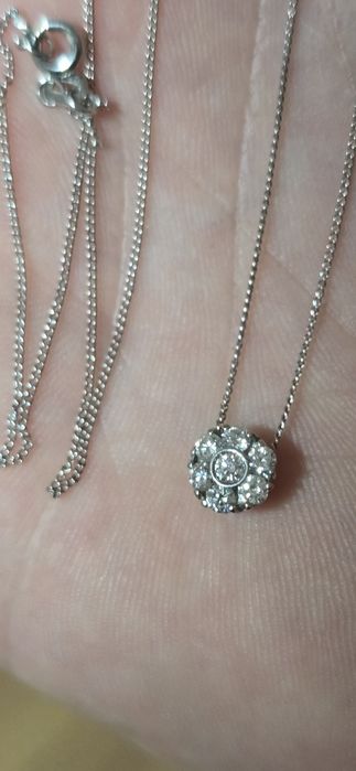 Lant aur 18 k diamante