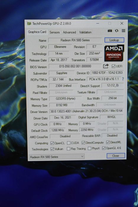 Видео карта SAPPHIRE Pulse Radeon RX 580 8GB - перфектна