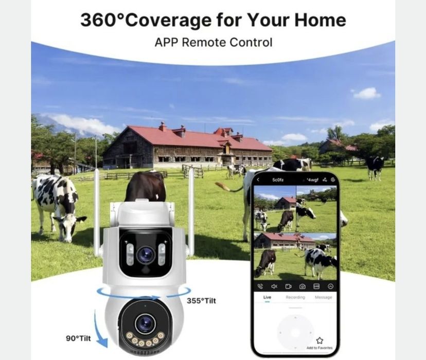 Camera supraveghere dubla cu sim 4G acumulator panou solar ip