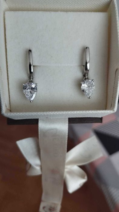 Обици GeOro сребърни 925 печат и сертификат