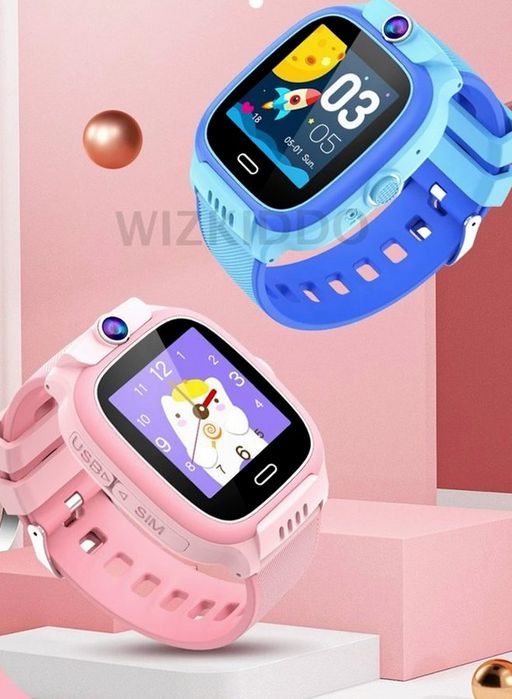 Часы для детей с GPS синий прочный корпус для активных игр