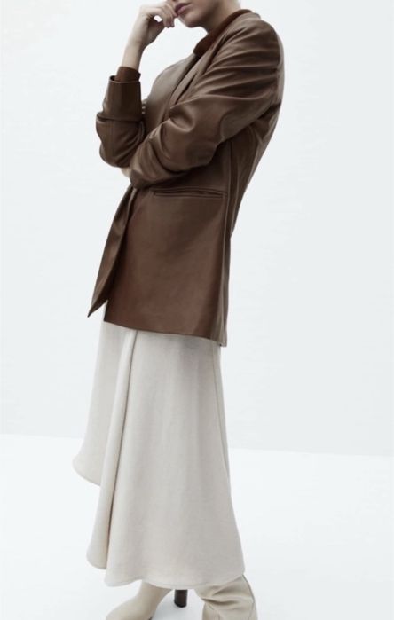 Sacou din piele Massimo Dutti