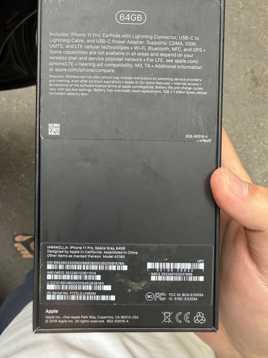 Продается свой iPhone 11 Pro 64gb space gray