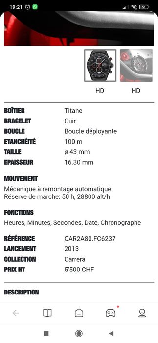 Vand ceas titan chronograf original NOU Tag Heuer