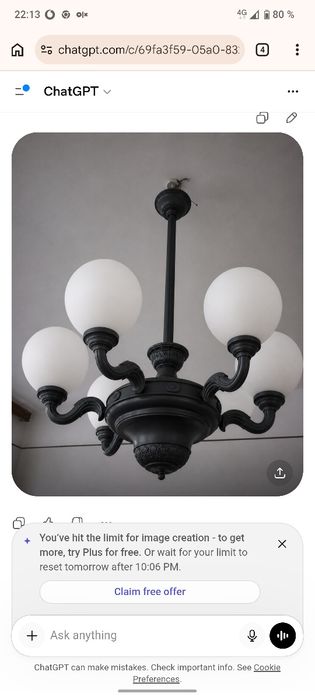 Candelabru interbelic, foarte mare, 18 becuri