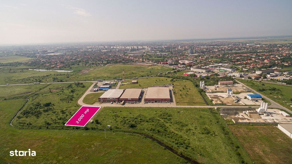 Teren industrial 3 000 mp în Parcul Industrial UTA2 #Arad