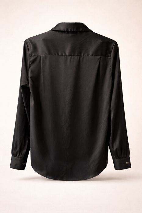 Bluza dama neagra eleganta satin AMISU marime S M