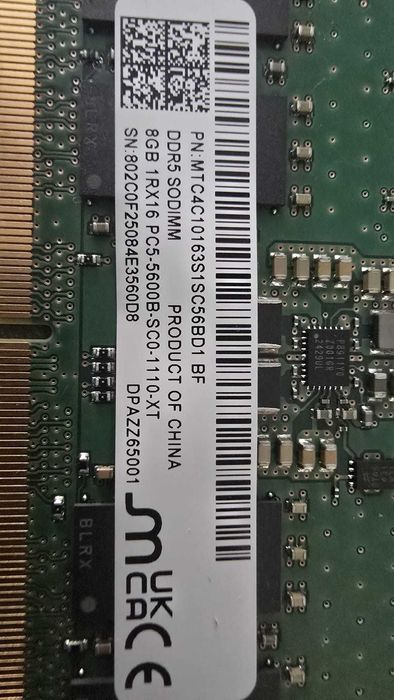 Memorii DDR5 16 gb (2x 8 gb) SODIMM