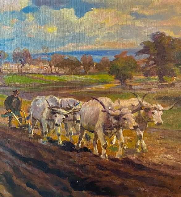 IMPECABIL! Tablou DE COLECTIE, Vechi, Mare 80x60cm+Rama, semnat Cserna Károly (1867-1944)