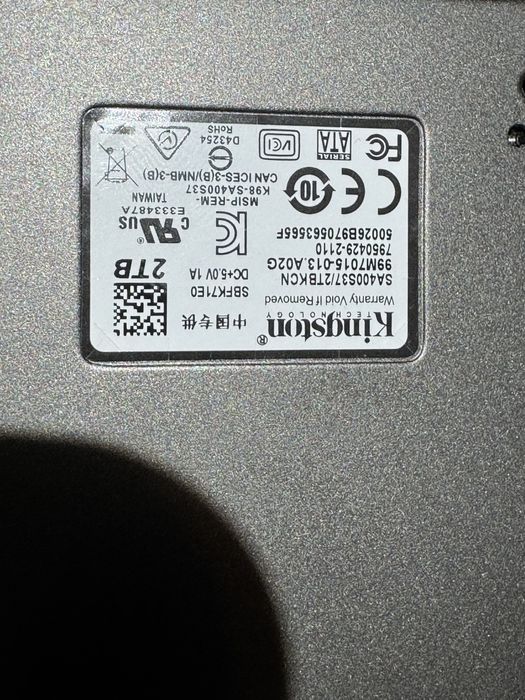 SSD Kingston 2TB SATA 2.5” – stare foarte bună