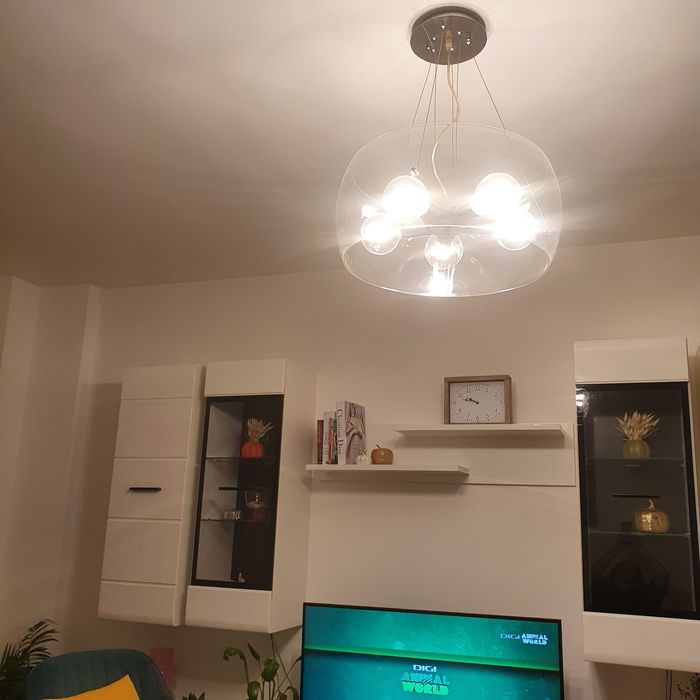 Lustra Audi - 10, SP5, din sticla, transparent